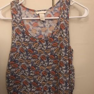 H and M floral tank